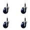 Service Caster 3.5'' SS Solid Poly Wheel Swivel 3/4'' Expanding Stem Caster Set, 4PK SCC-SSEX20S3514-SPUS-34-4 - alternate 1